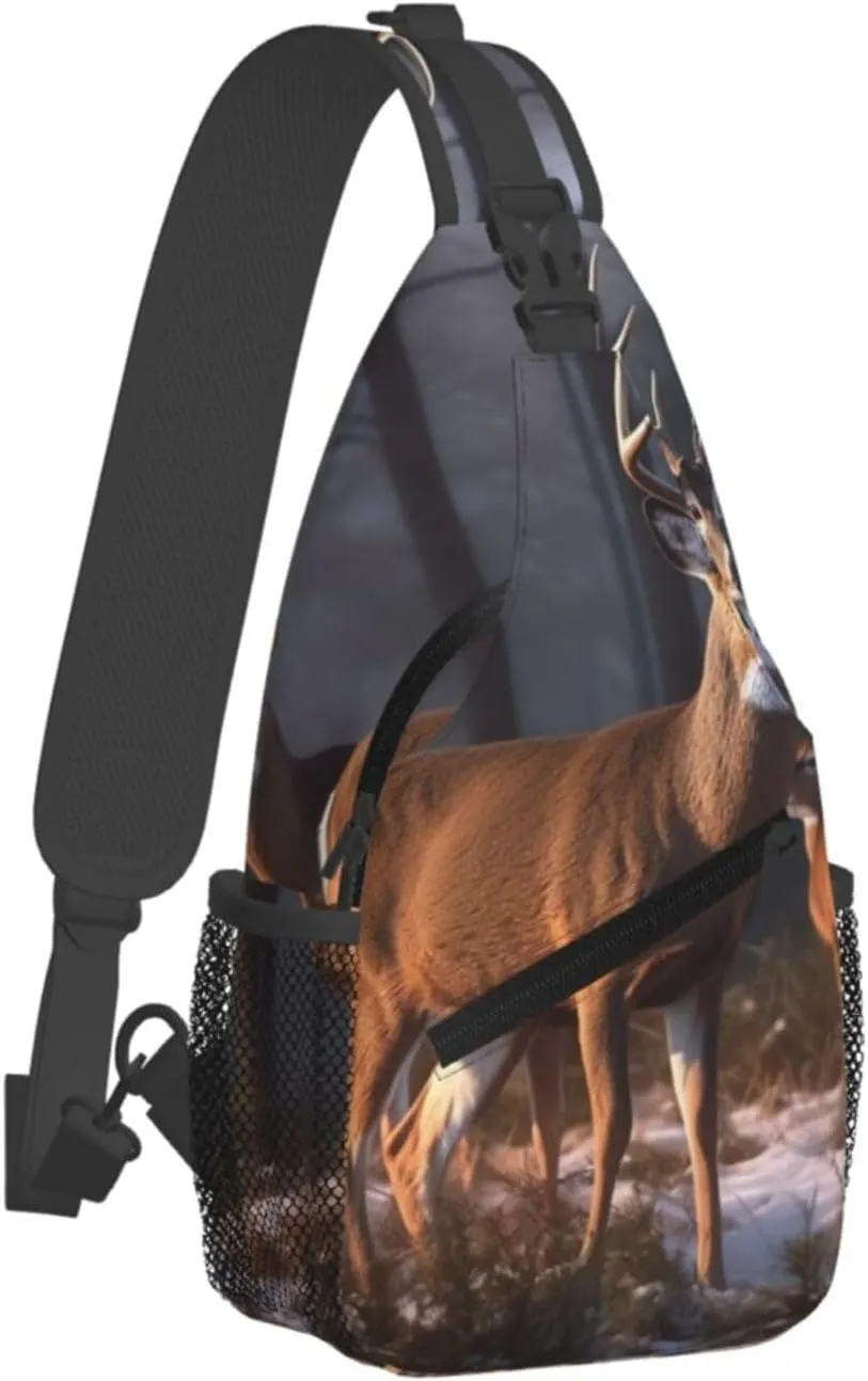 Crossbody Bags for Women Men Trendy Sling Bag Casual Chest Bag Heart Tree Shoulder Bag for Travel Sport