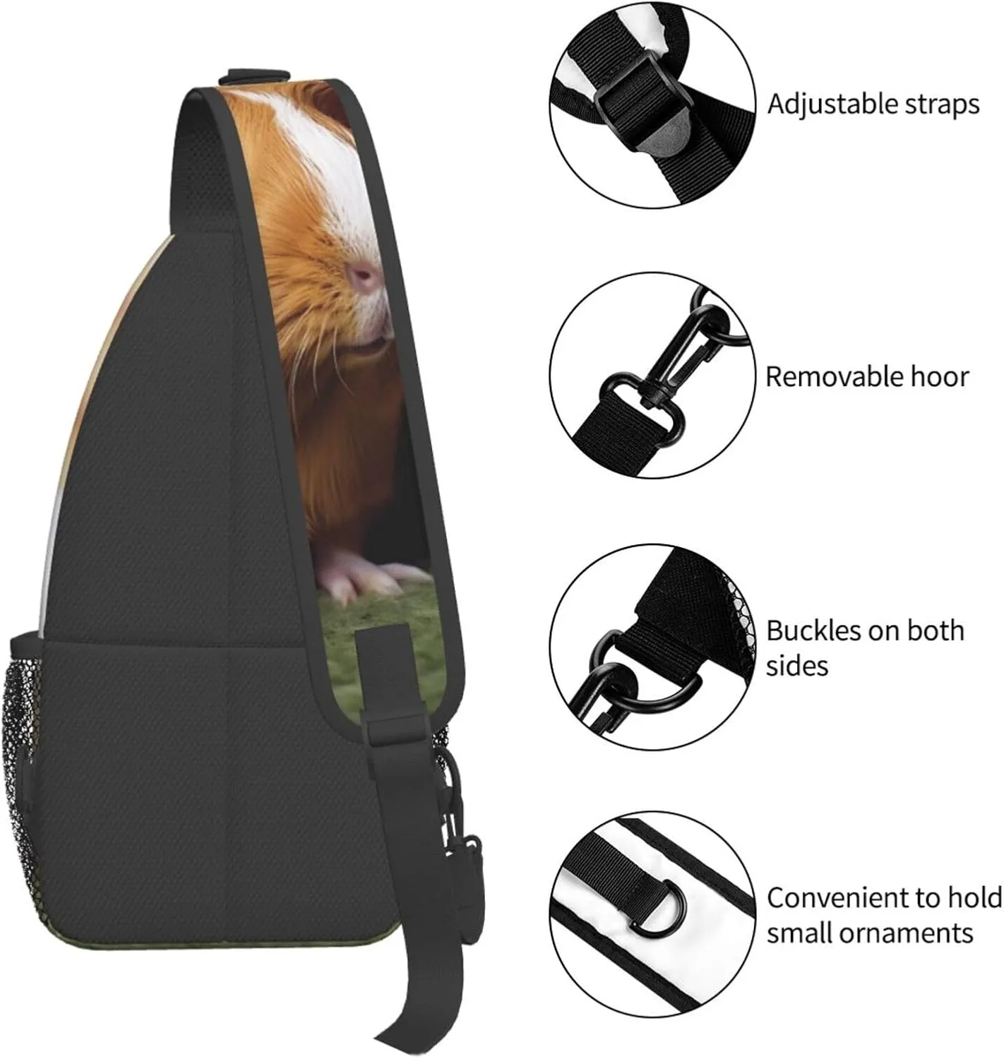 Crossbody Bags for Women Men Trendy Sling Bag Casual Chest Bag Japanese Crane Shoulder Bag for Travel Sport
