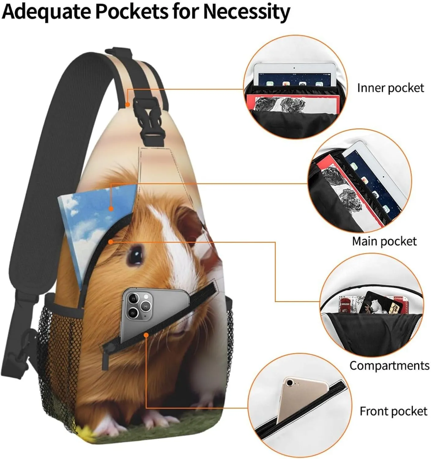 Crossbody Bags for Women Men Trendy Sling Bag Casual Chest Bag Japanese Crane Shoulder Bag for Travel Sport