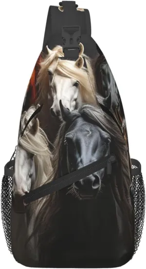 Crossbody Bags for Women Men Trendy Sling Bag Casual Chest Bag Mosaic Collage Shoulder Bag for Travel Sport