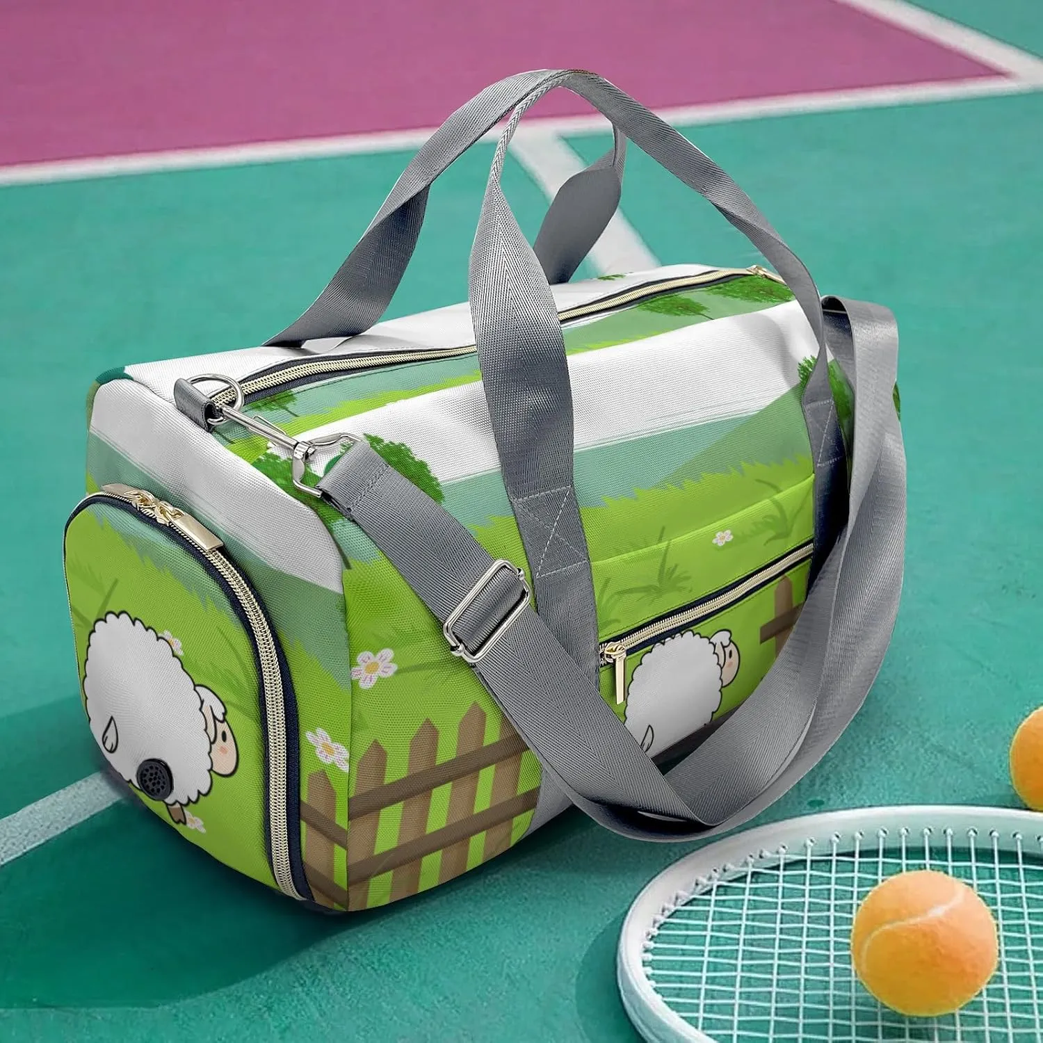 Custom Duffel Bag Farm Life Sheep Adventure Awaits: Best Travel Bags for Hiking and Sports