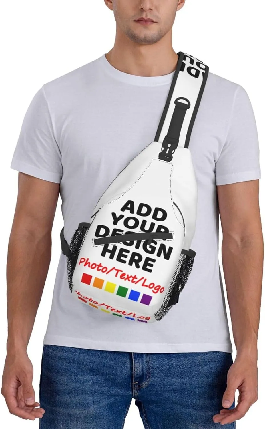 Custom Sling Bag Custom Bags Personalized Shoulder Daypacks Crossbody Bags Chest Bag Travel Hiking Daypack For Men Women