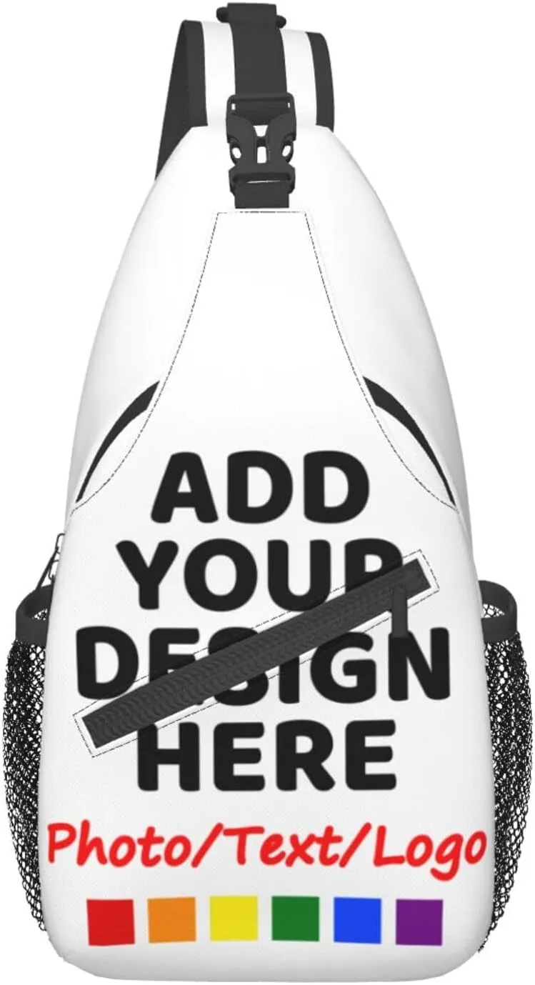 Custom Sling Bag Custom Bags Personalized Shoulder Daypacks Crossbody Bags Chest Bag Travel Hiking Daypack For Men Women