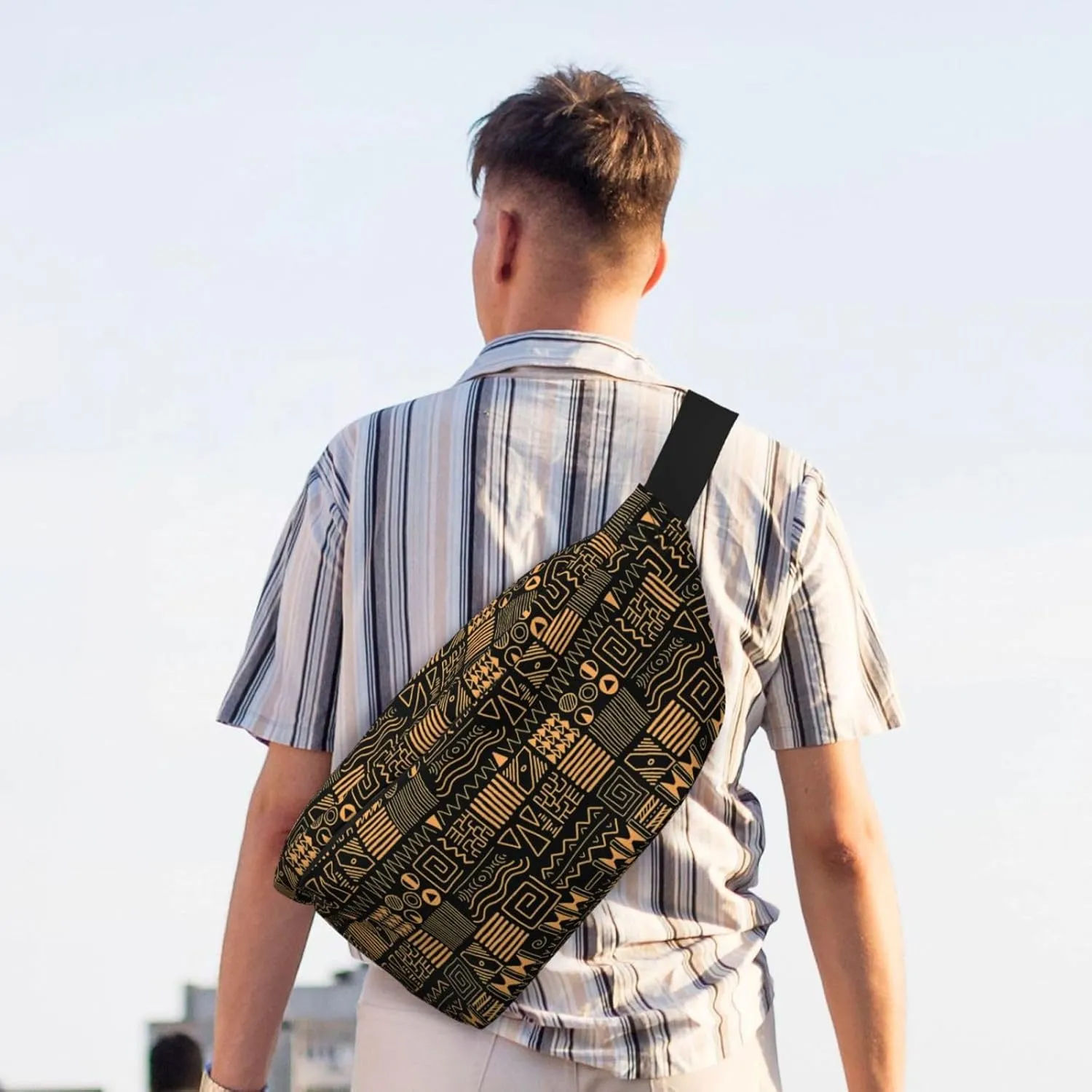 Cute African Tribes Bags for Women Men Crossbody Waist Bag With Adjustable Strap Fanny Pack