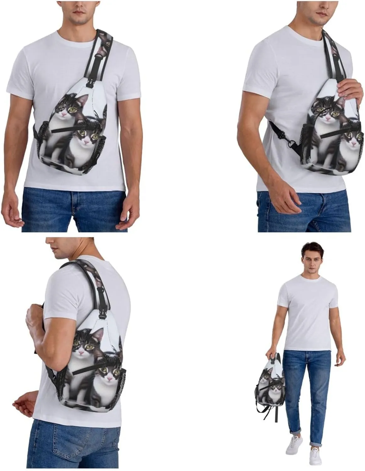 Cute Owl Sling Bag For Women Mencross Sling Bag Fashion Crossbody Shoulder Bag Chest Bag For Hiking Travel