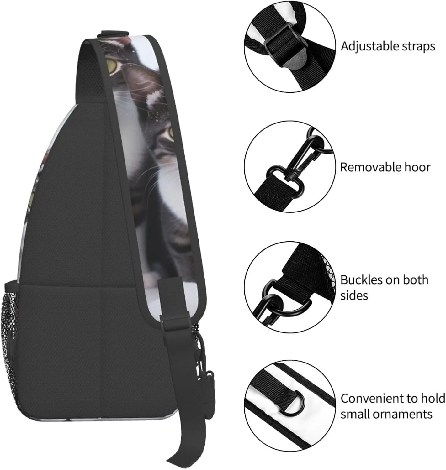 Cute Owl Sling Bag For Women Mencross Sling Bag Fashion Crossbody Shoulder Bag Chest Bag For Hiking Travel