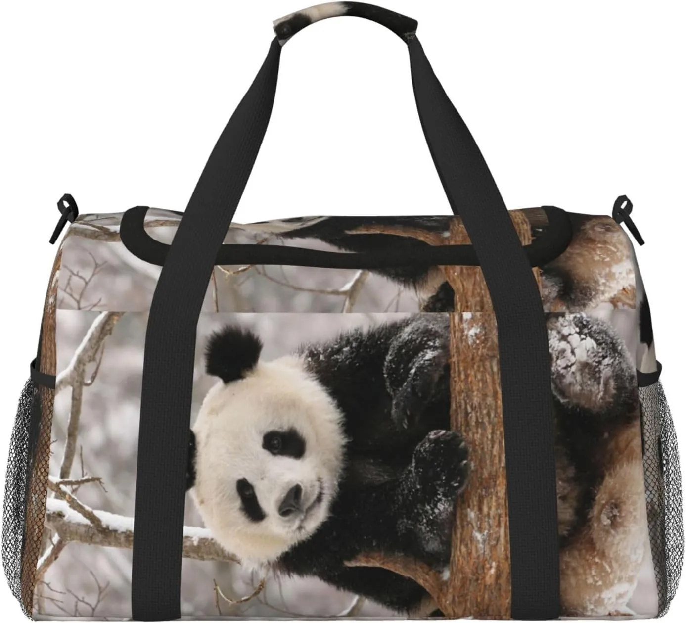 Cute Panda Travel Duffel Bag Large Foldable Waterproof Overnight Bag For Beach Swim Bags Pool Sports Gym