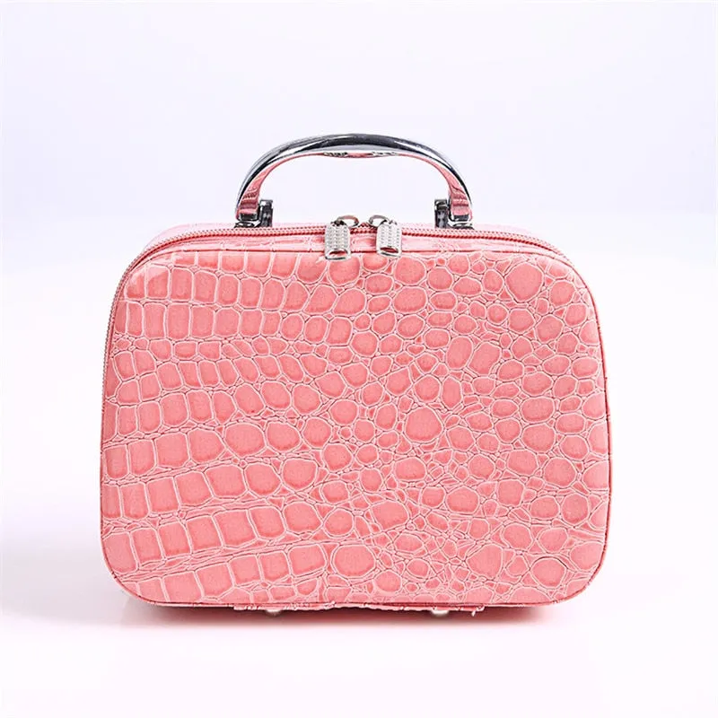 Cyflymder Professional Toiletry Bag Cosmetic Bag Organizer Women Travel Make Up Cases Big Capacity Cosmetics Suitcases For Makeup