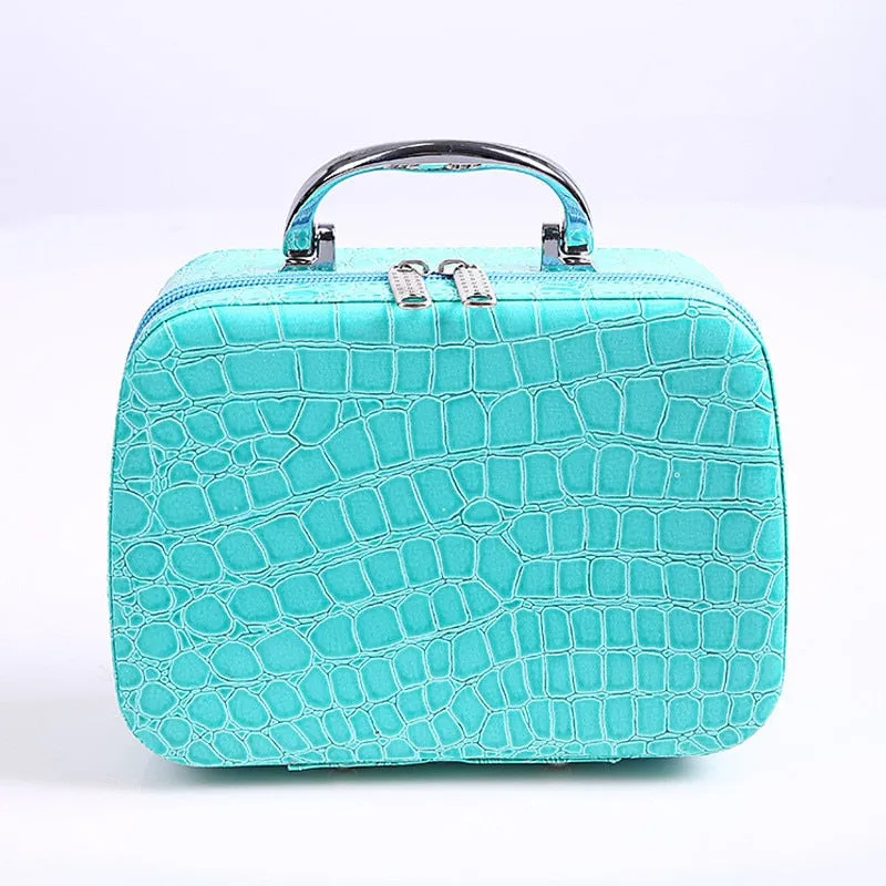 Cyflymder Professional Toiletry Bag Cosmetic Bag Organizer Women Travel Make Up Cases Big Capacity Cosmetics Suitcases For Makeup