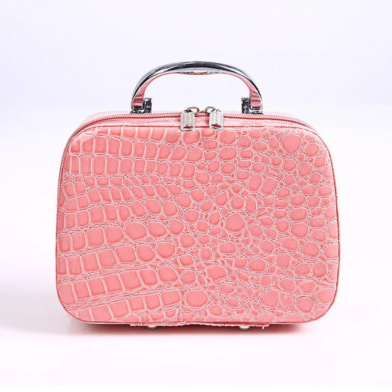 Cyflymder Professional Toiletry Bag Cosmetic Bag Organizer Women Travel Make Up Cases Big Capacity Cosmetics Suitcases For Makeup