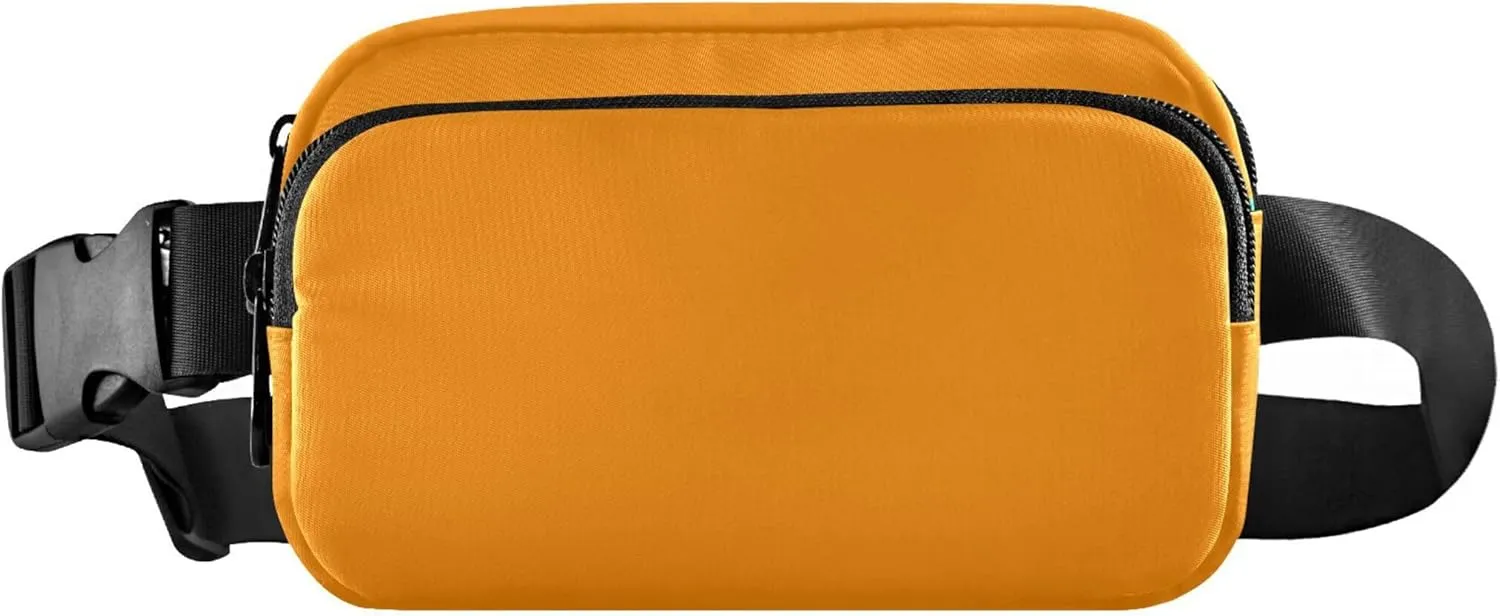 Dark Orange Fanny Belt Bag Waist Packs Crossbody Bags Bum Bag for Running Hiking Travel Workout Adjustable Strap for Women Men