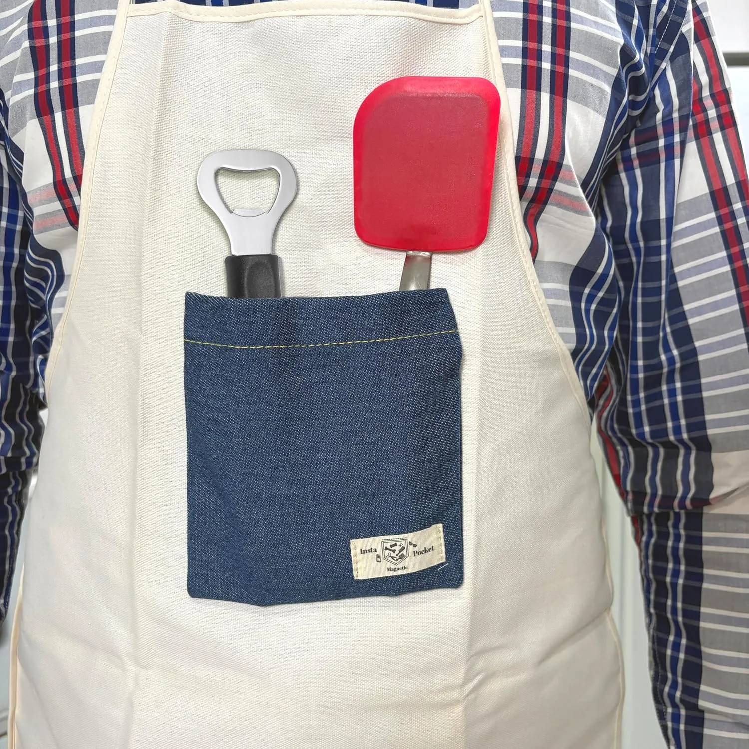 Davison Insta Pocket 6x5 Magnetic Fabric Pocket. Versatile Extra Pouch for Clothing, Bags and More. Secure Storage for Phone, Glasses, and Essentials. Easily Attachable with Strong Sewn-In Magnets