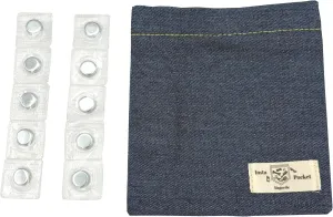 Davison Insta Pocket 6x5 Magnetic Fabric Pocket. Versatile Extra Pouch for Clothing, Bags and More. Secure Storage for Phone, Glasses, and Essentials. Easily Attachable with Strong Sewn-In Magnets