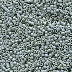 DB 2320, Frosted Opaque Glazed Rainbow Cadet Gray - Miyuki Delica Beads - Size 11 - 5 grams - Japanese Cylinder Glass  Seed Beads