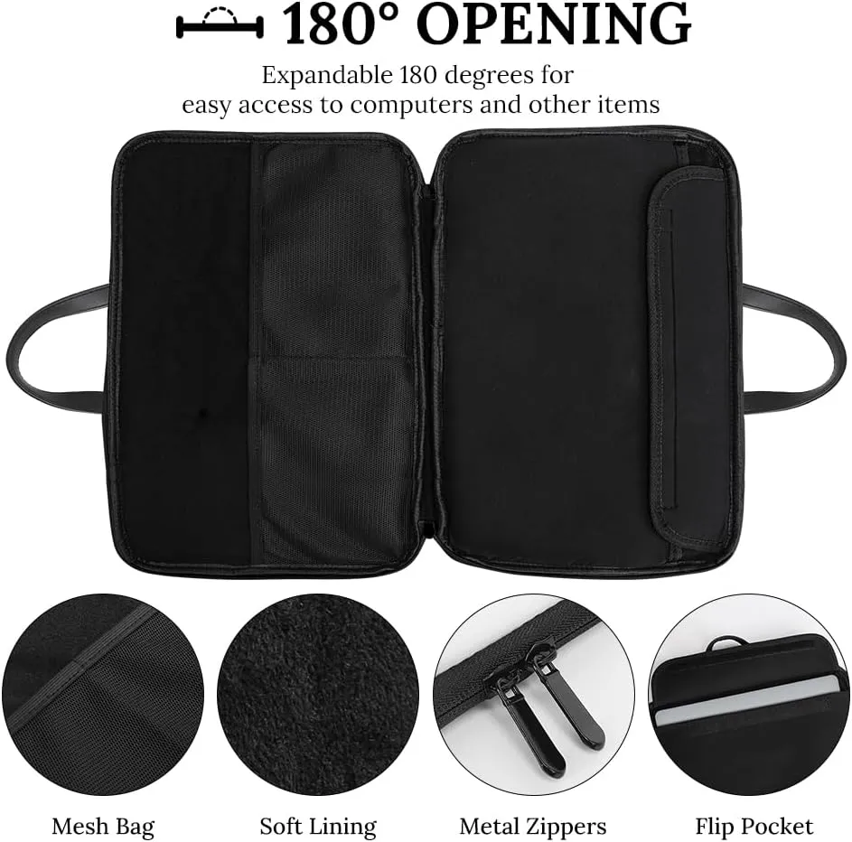 Death Dealer Viking On Horse Laptop Bag PU Leather Computer Tote Bag Carrying Case Messenger Bag with Handle