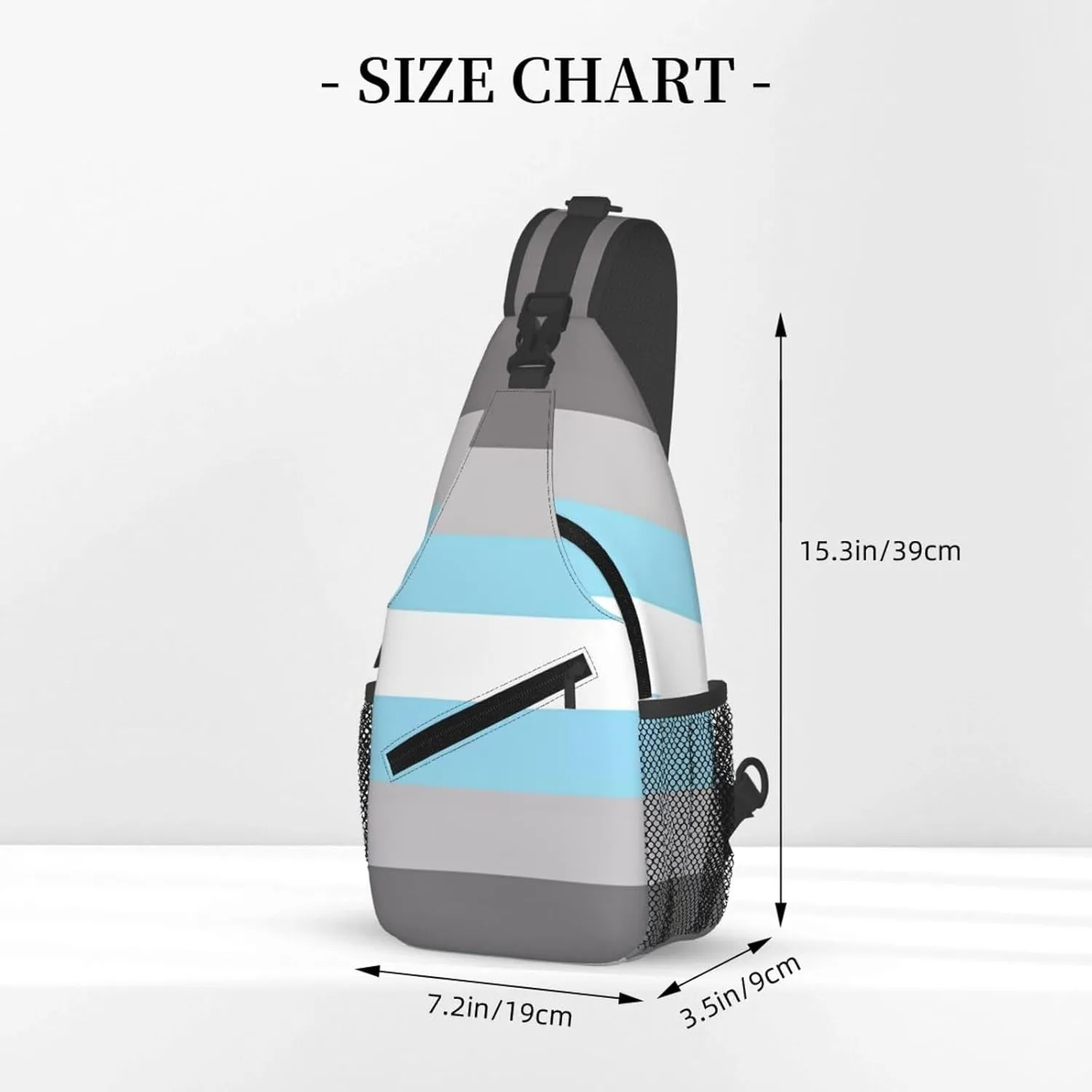 Demiboy Pride Flag Chest Sling Bag Crossbody Shoulder Backpack Bag Gym Cycling Daypack Travel Hiking Cross Bag