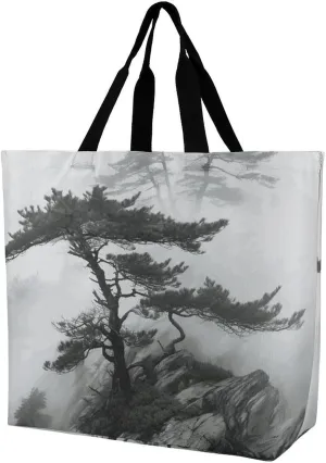 Depict A Leopard Beach Bag Reusable Tote Bag Foldable Grocery Bags Women Shopping Bags for Daily Essentials