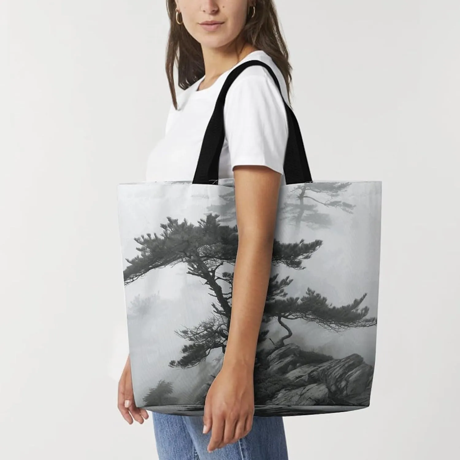 Depict A Leopard Beach Bag Reusable Tote Bag Foldable Grocery Bags Women Shopping Bags for Daily Essentials