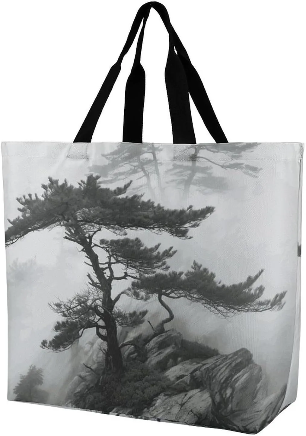 Depict A Leopard Beach Bag Reusable Tote Bag Foldable Grocery Bags Women Shopping Bags for Daily Essentials