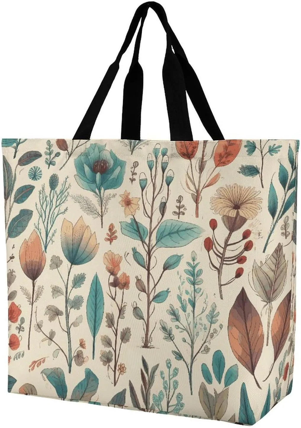 Depict A Leopard Beach Bag Reusable Tote Bag Foldable Grocery Bags Women Shopping Bags for Daily Essentials
