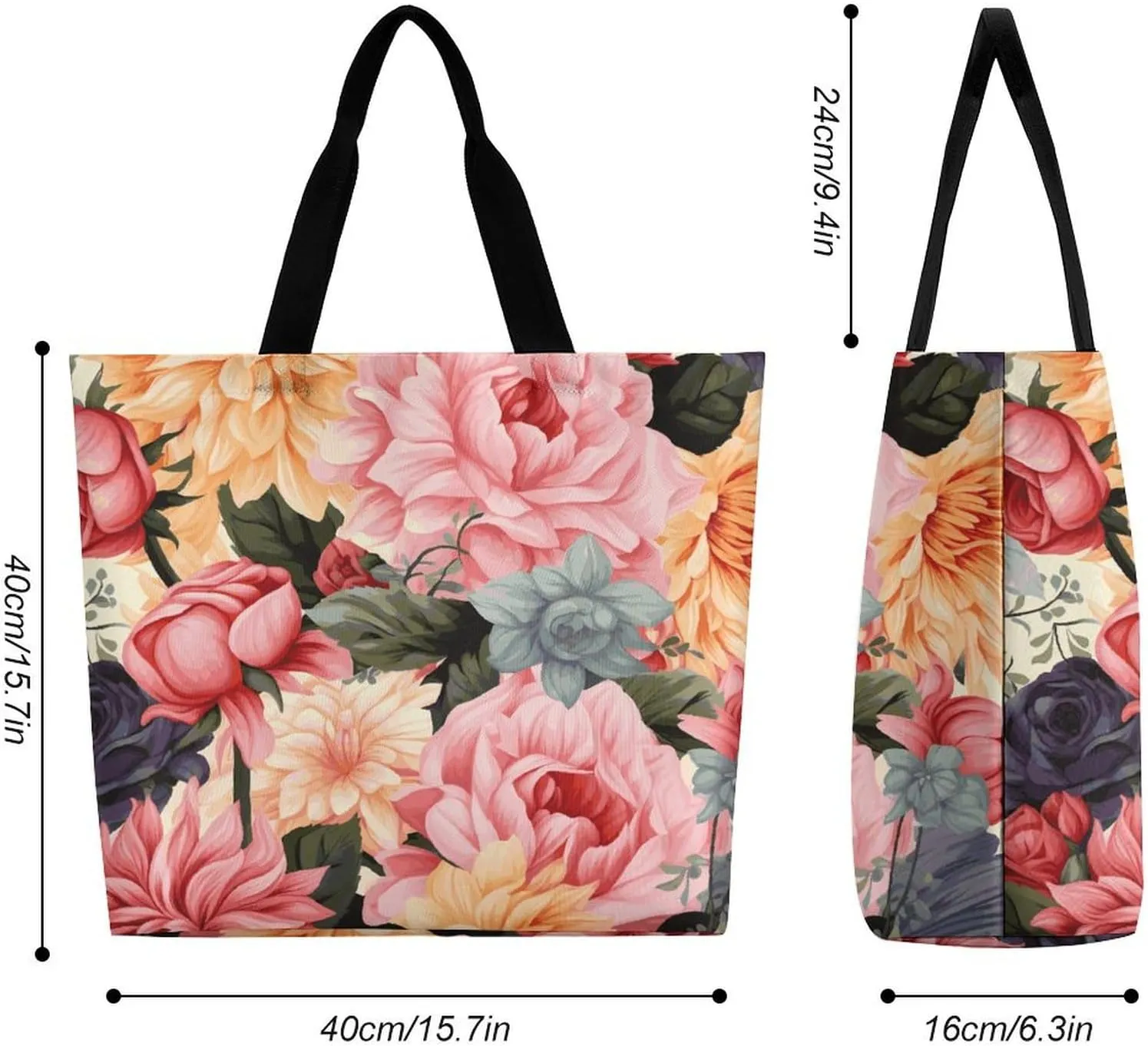 Depict A Leopard Beach Bag Reusable Tote Bag Foldable Grocery Bags Women Shopping Bags for Daily Essentials