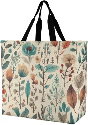 Depict A Leopard Beach Bag Reusable Tote Bag Foldable Grocery Bags Women Shopping Bags for Daily Essentials