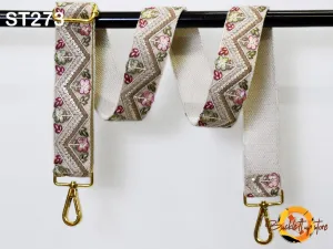 Detachable Guitar Strap Crossbody Strap for Purses Bags Gift Mom Embroidery Replacement Messenger Strap Boho Embroidered Tote Handbag Strap