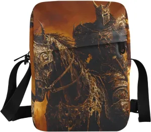 Devil Knight Sling Bags Small Crossbody Purse with Adjustable Strap 6.6×2.5×9.4 IN