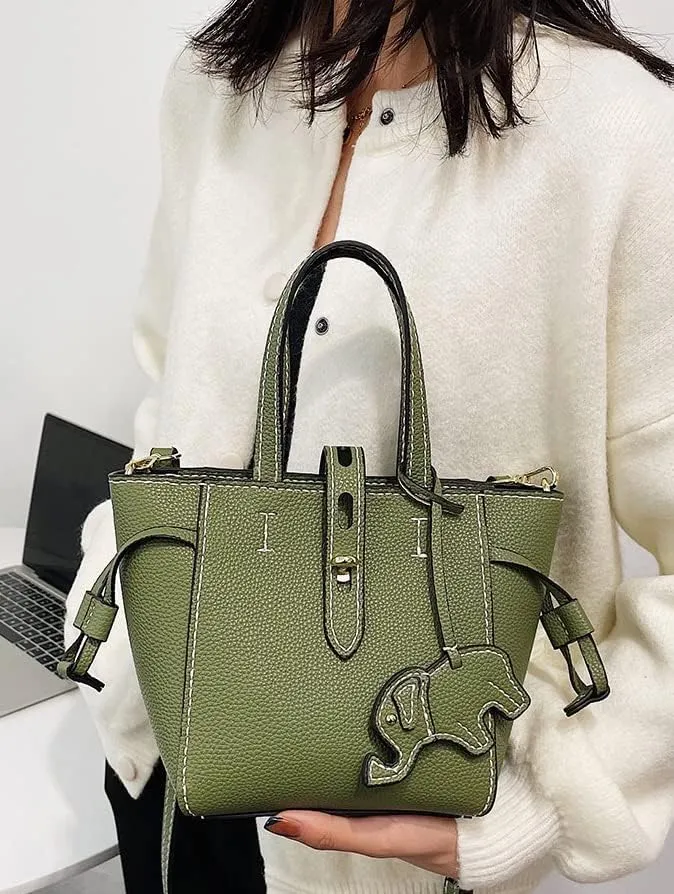 DIY Bag Satchel Purse Wallet Tote Making Kit PU Leather Material Pattern Accessory Handmade Handbag Shoulder Bag Sew Sewing Knitting Stitching Craft Tool Set Birthday Holiday Day Gift Video Sub