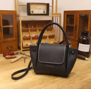 DIY Bag Satchel Purse Wallet Tote Making Kit PU Leather Material Pattern Accessory Handmade Handbag Shoulder Bag Sew Sewing Knitting Stitching Craft Tool Set Birthday Holiday Day Gift Video Sub