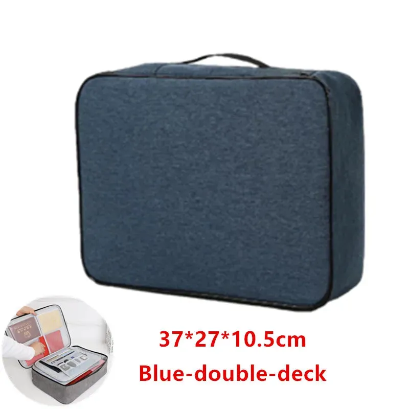 Document Organizer Briefcase 1/2/3-Layer Folder Holder Men's Women's Bag Cover Purse Passport Home Functional File Storage Case