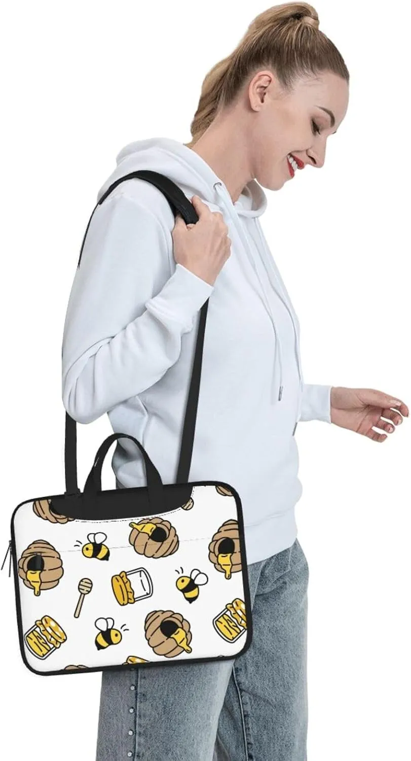 Dog Paw Seamless Pattern Laptop Bag Classic Slim Briefcase Messenger Bag, Spacious, Ergonomic