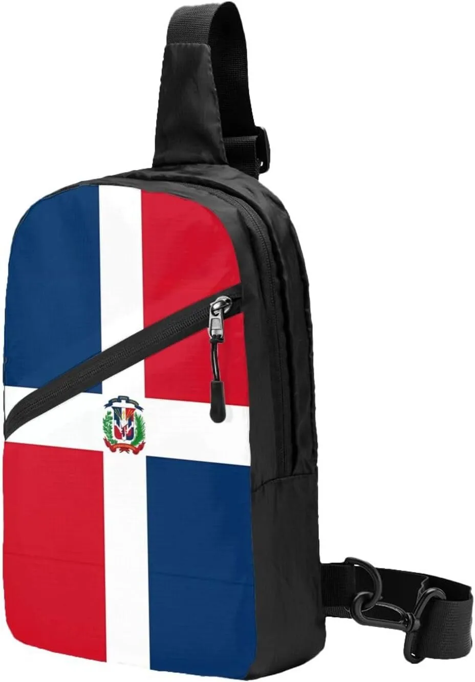 Dominican Flag Packable Crossbody Bag Portable Sling Bags Foldable Travel Daypack Reusable Sports Shoulder Backpack Diagonally Chest Bag for Workout