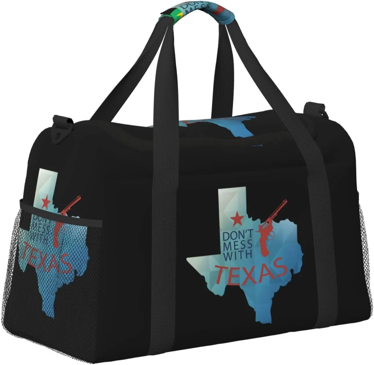 Dont Mess With Texas Travel Duffel Bag Large Foldable Waterproof Overnight Bag For Beach Swim Bags Pool Sports Gym