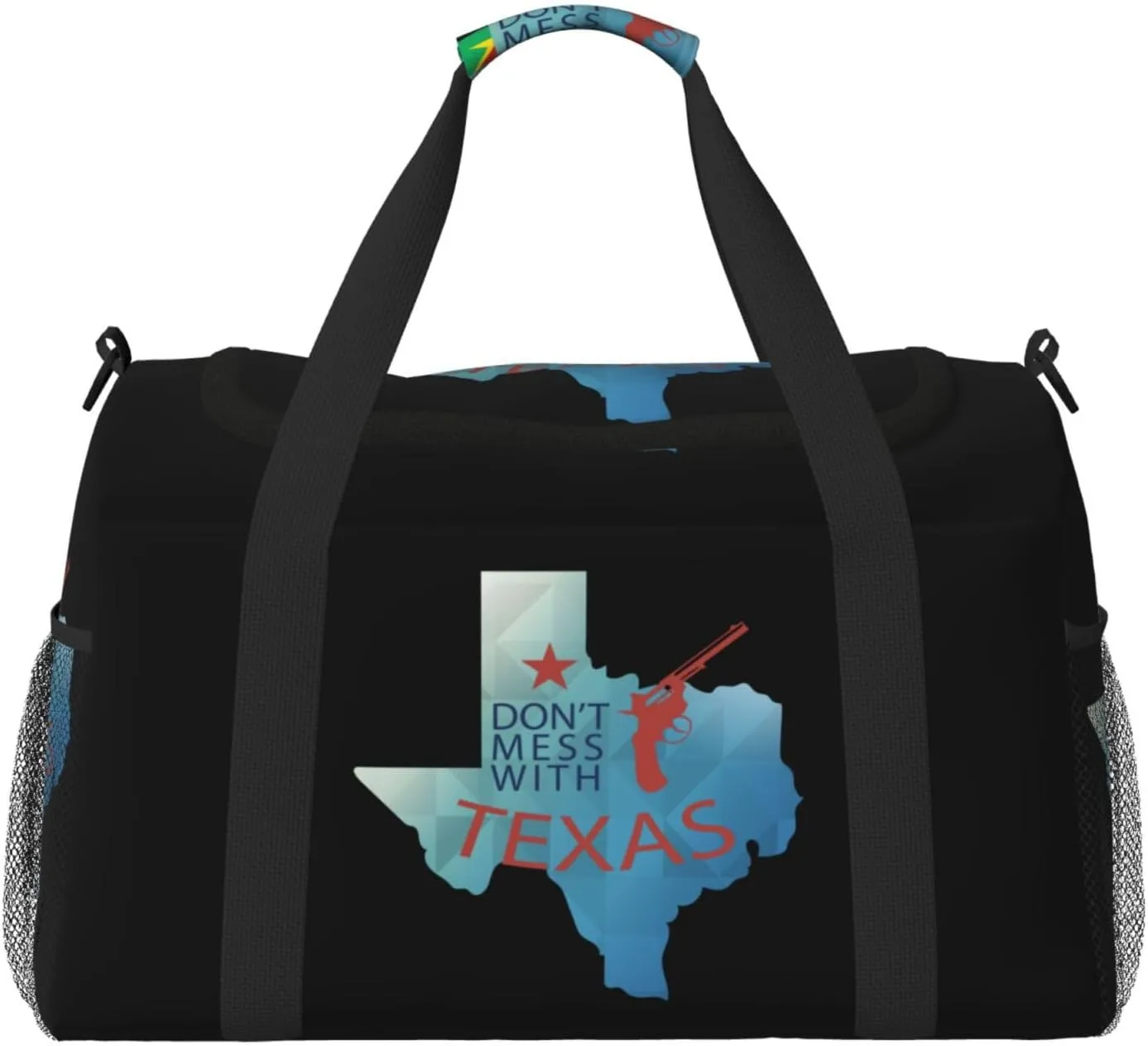 Dont Mess With Texas Travel Duffel Bag Large Foldable Waterproof Overnight Bag For Beach Swim Bags Pool Sports Gym