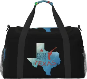 Dont Mess With Texas Travel Duffel Bag Large Foldable Waterproof Overnight Bag For Beach Swim Bags Pool Sports Gym