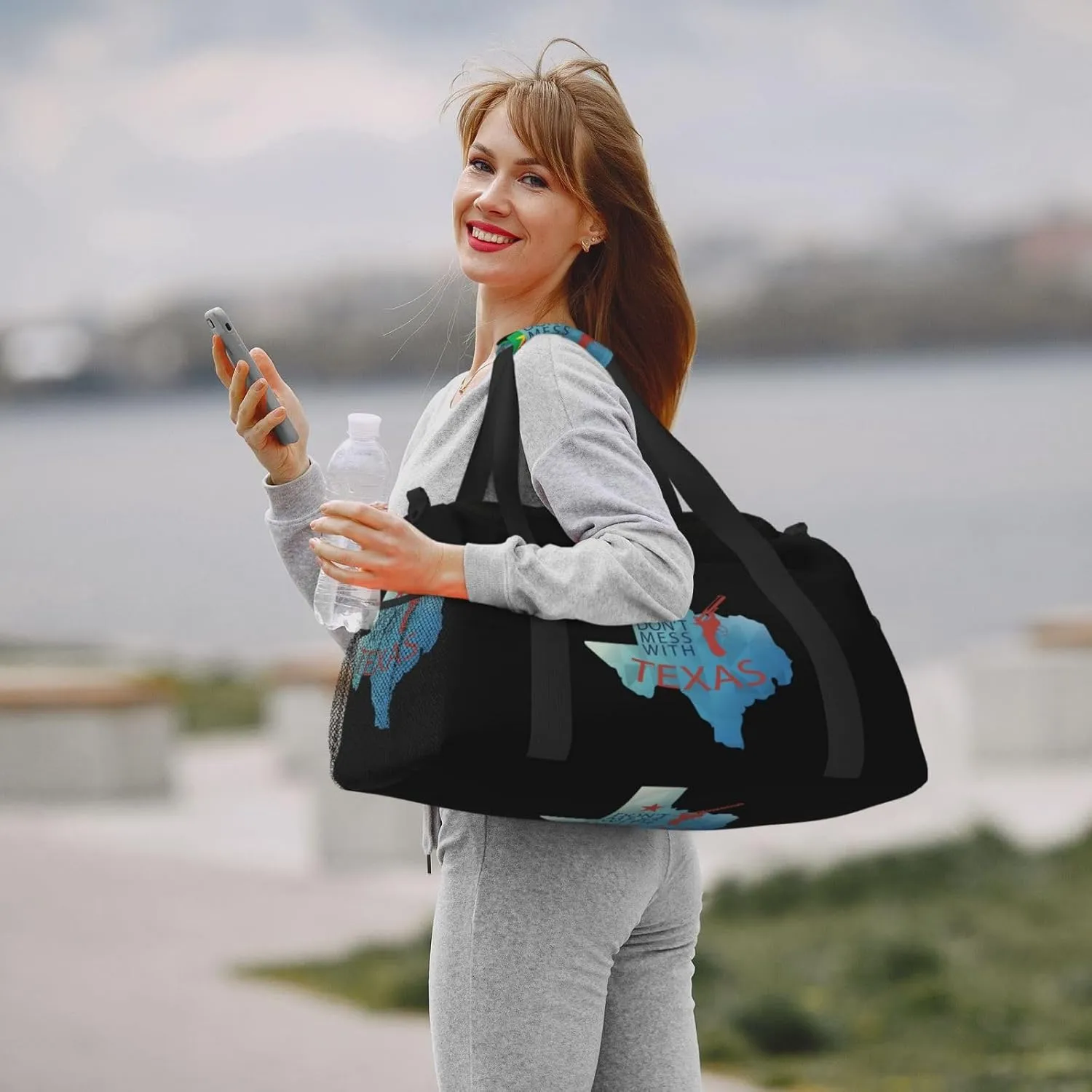 Dont Mess With Texas Travel Duffel Bag Large Foldable Waterproof Overnight Bag For Beach Swim Bags Pool Sports Gym