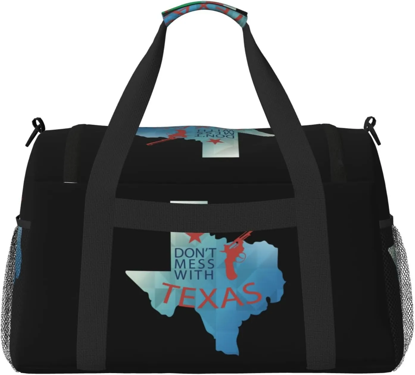 Dont Mess With Texas Travel Duffel Bag Large Foldable Waterproof Overnight Bag For Beach Swim Bags Pool Sports Gym