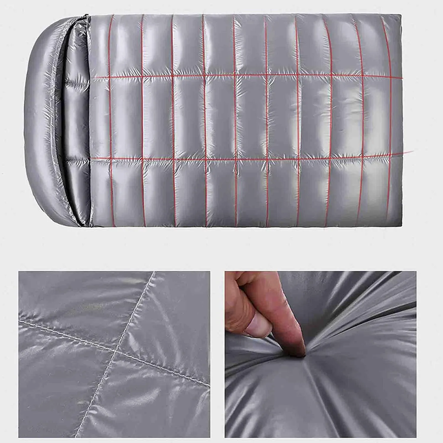 Double Sleeping Bag ??Queen Size Waterproof Sleeping Bag Good, Lightweight, for Camping, Cool Weather Backpacking, Hiking Ultralight Warm