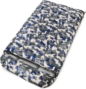 Double Sleeping Bag ??Queen Size Waterproof Sleeping Bag Good, Lightweight, for Camping, Cool Weather Backpacking, Hiking Ultralight Warm