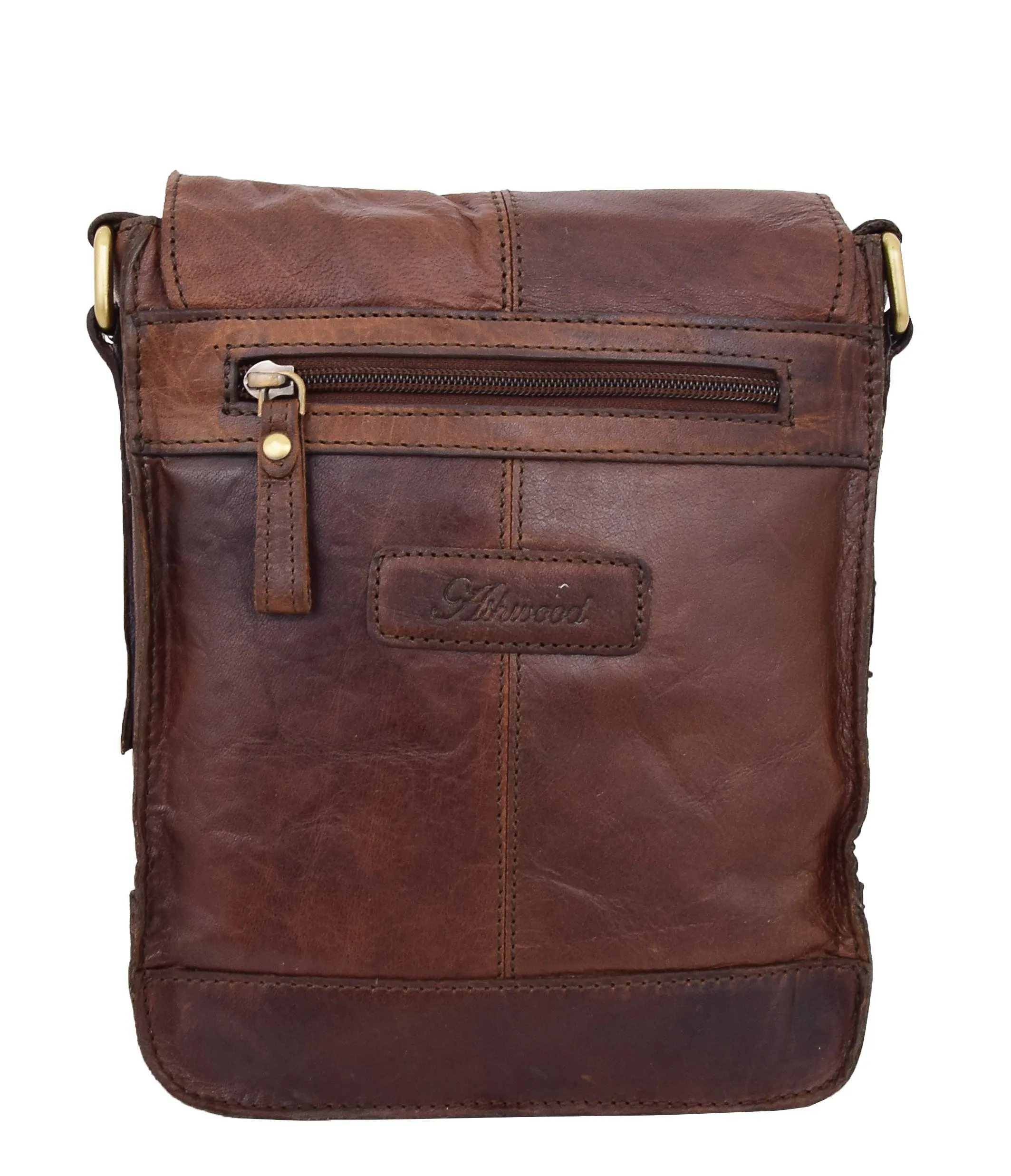 DR286 Real Leather Vintage Cross Body Bag Classic Brown