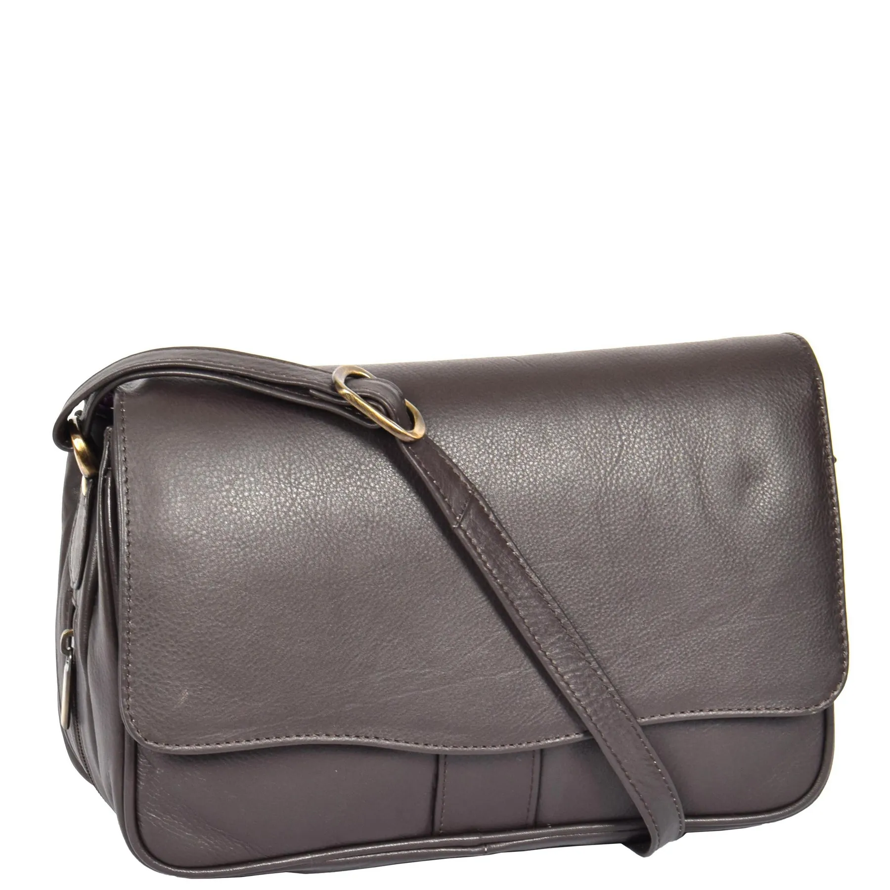 DR313 Women’s Leather Shoulder Messenger Handbag Brown