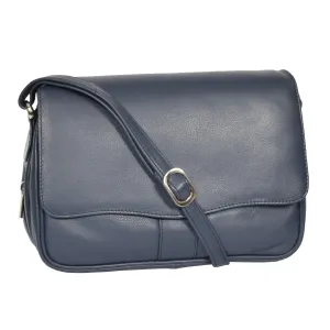 DR313 Women’s Leather Shoulder Messenger Handbag Navy