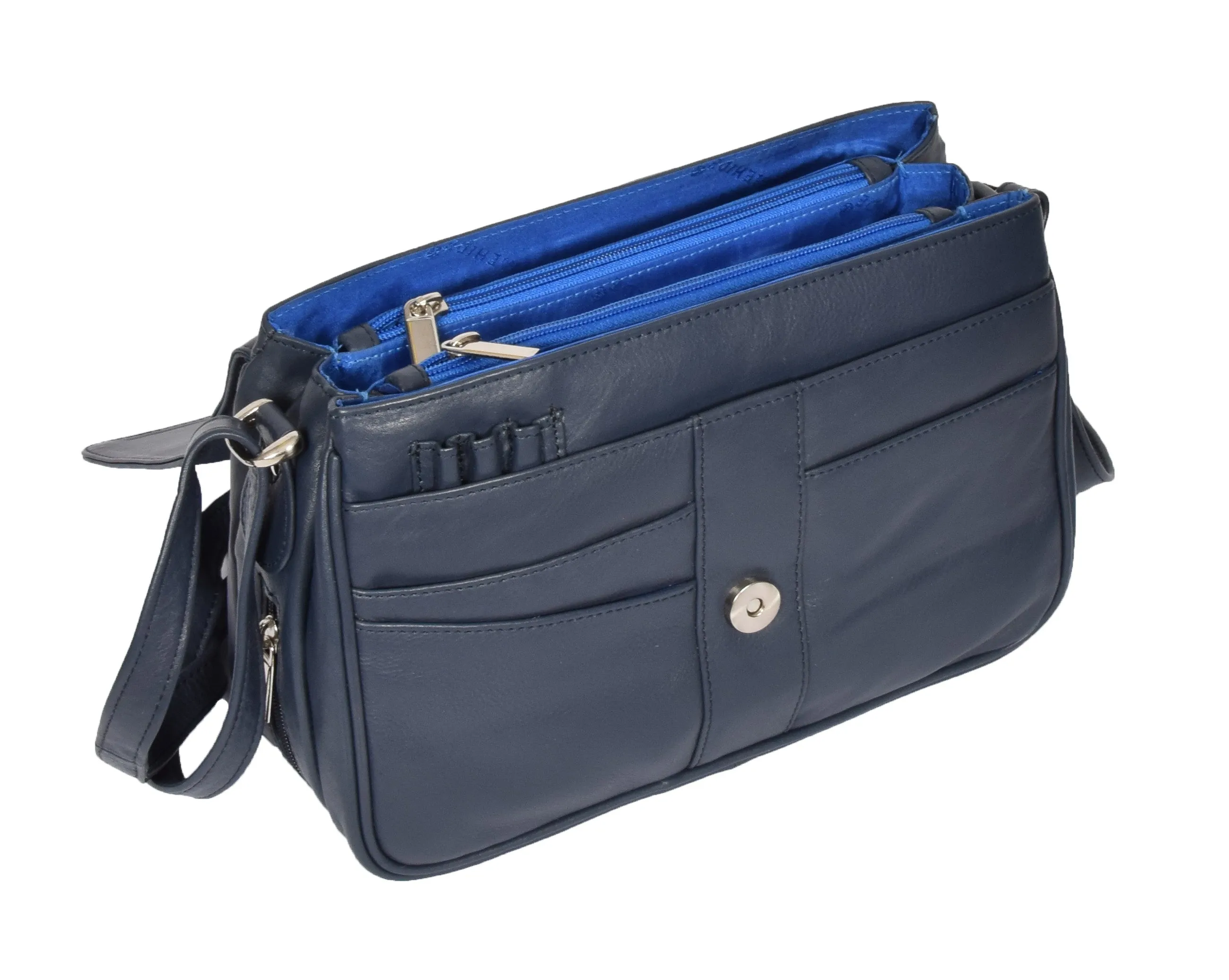 DR313 Women’s Leather Shoulder Messenger Handbag Navy