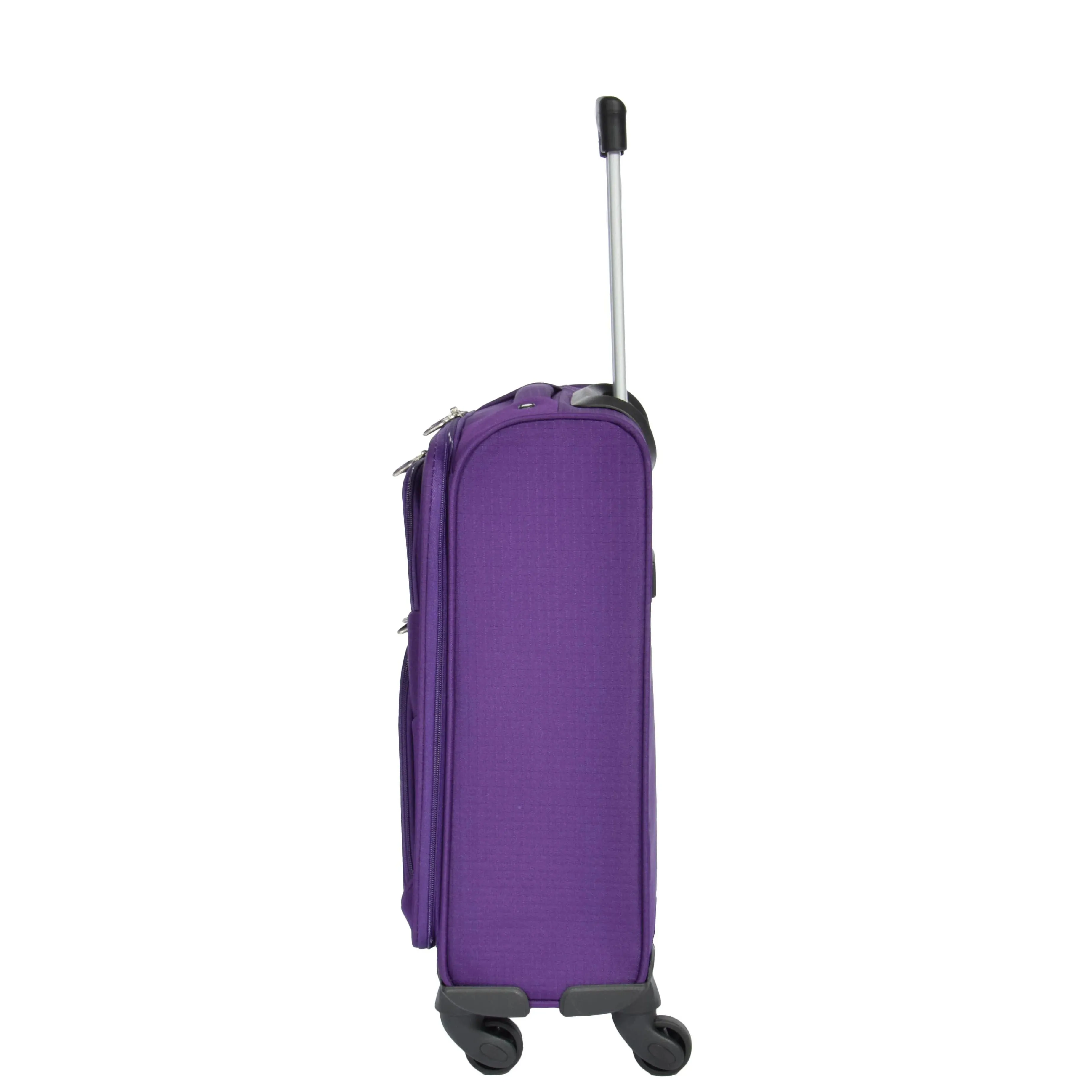 DR526 Soft Cabin Size Wheeled Suitcase Purple