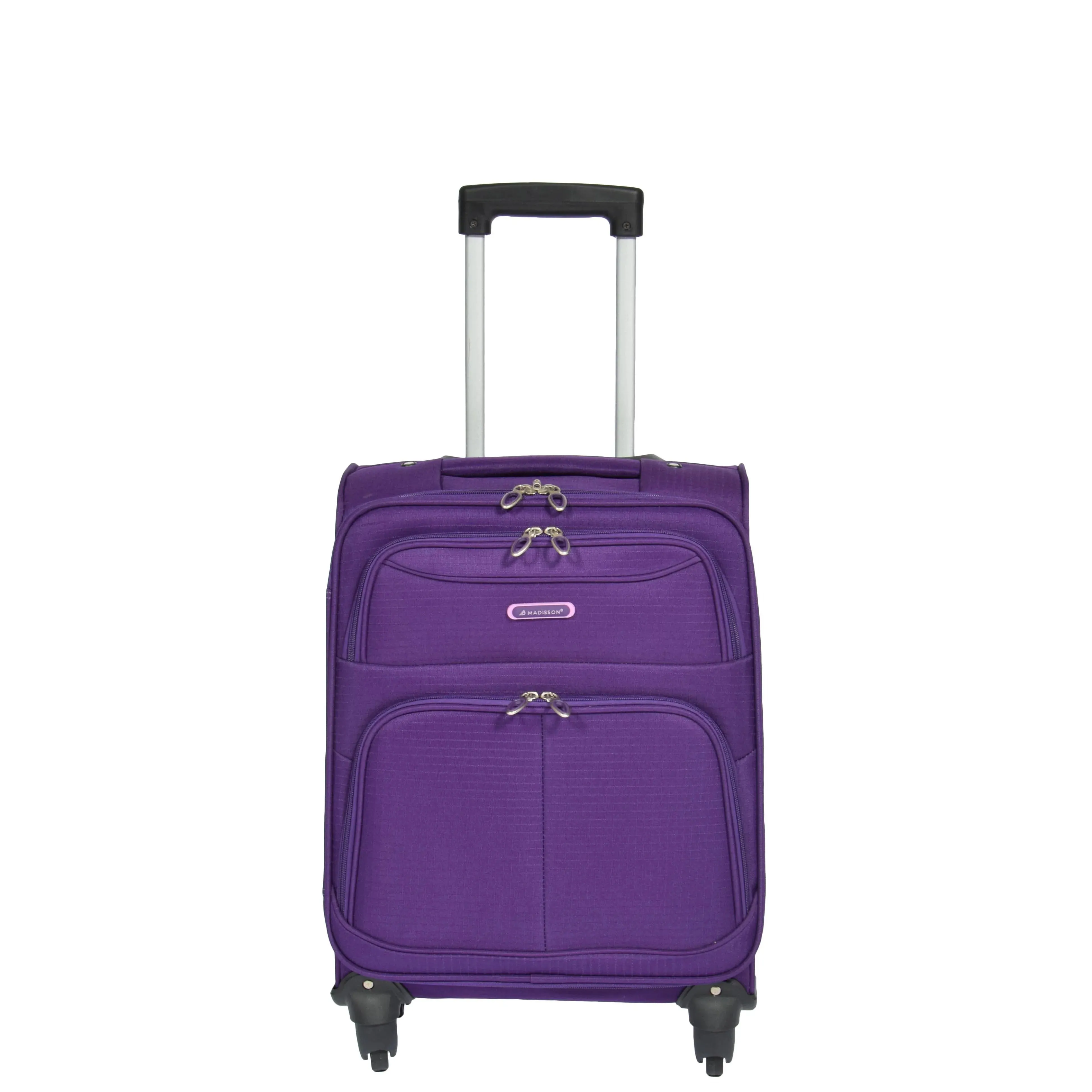 DR526 Soft Cabin Size Wheeled Suitcase Purple