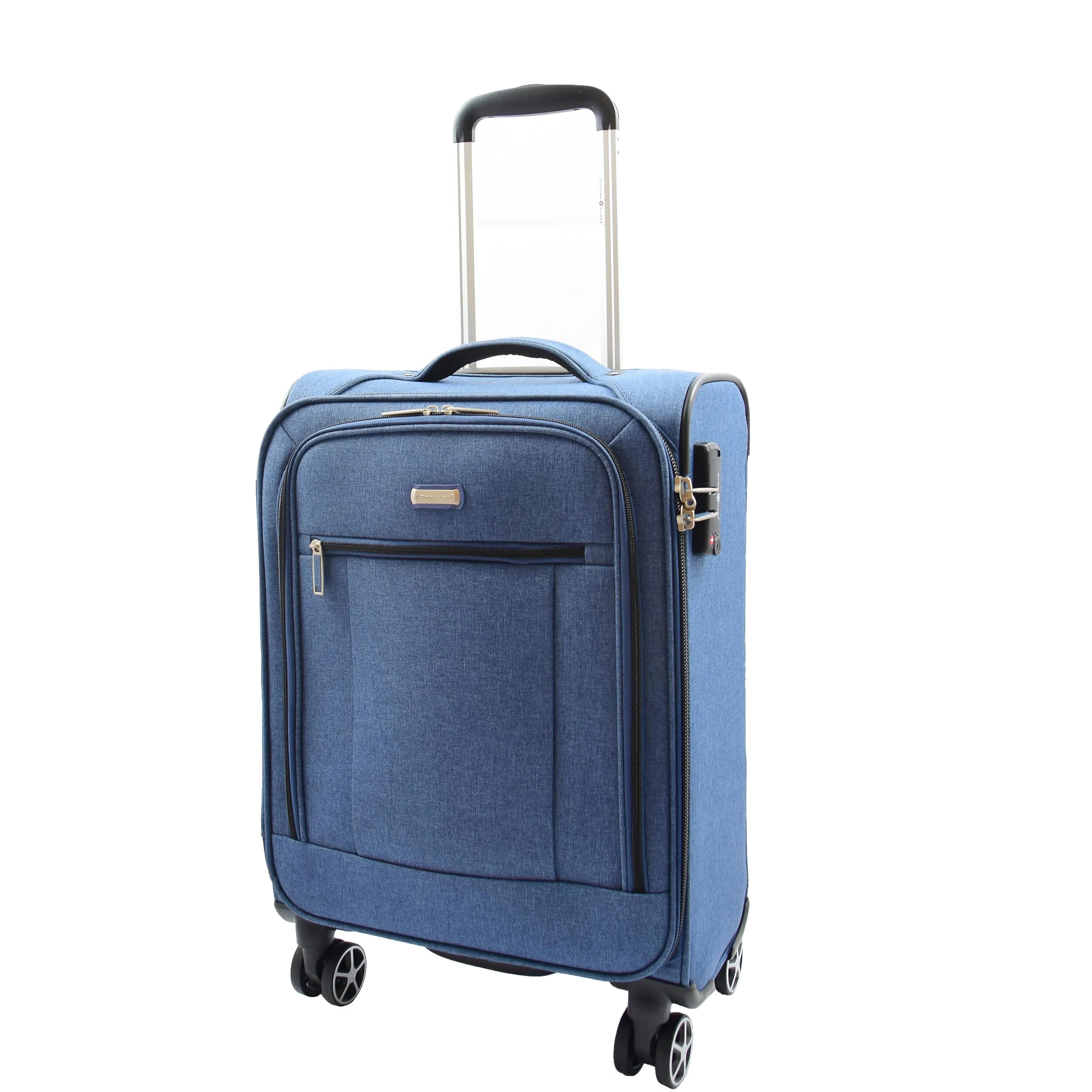 DR537 TSA Lock Four Wheel Suitcase Luggage Blue