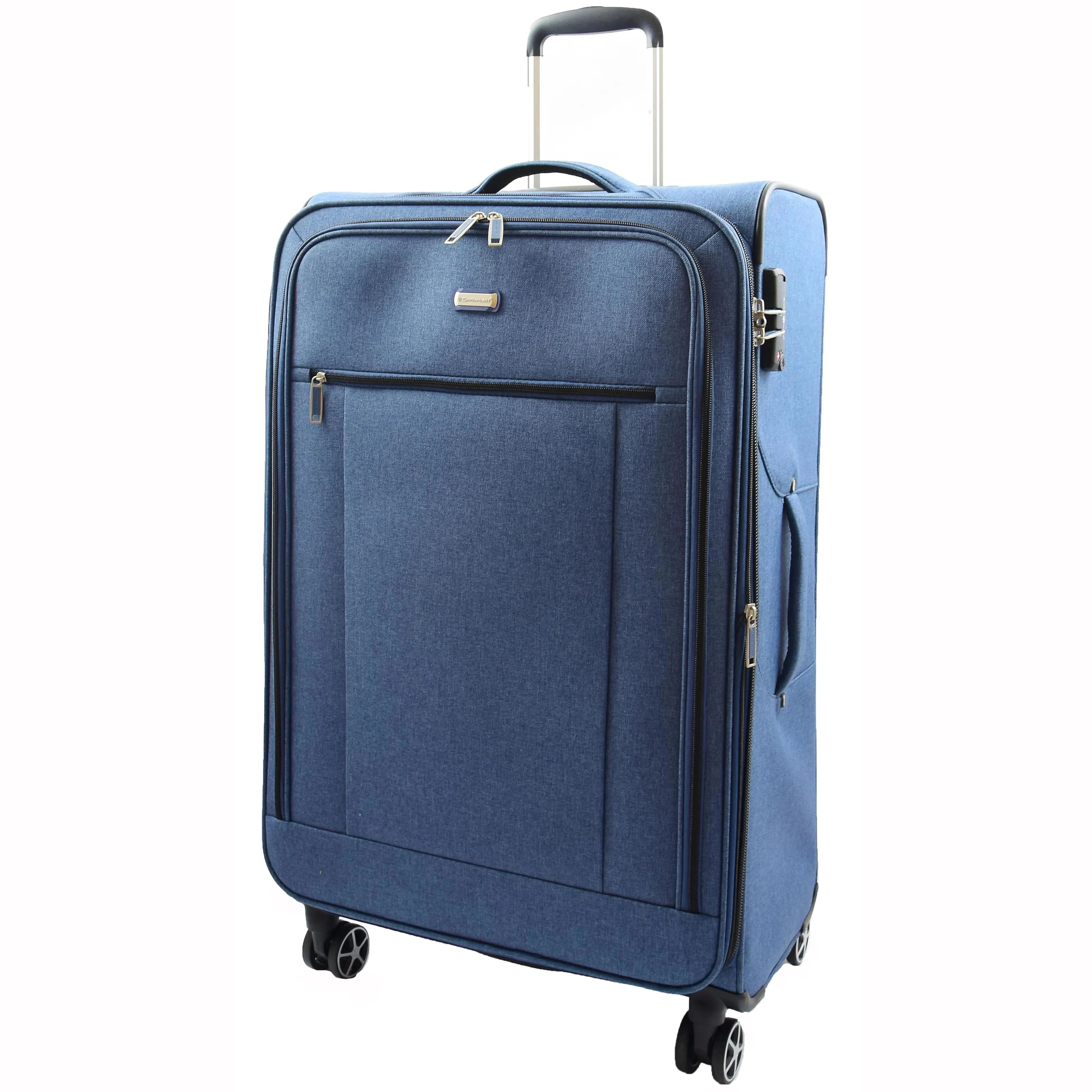 DR537 TSA Lock Four Wheel Suitcase Luggage Blue