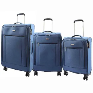 DR537 TSA Lock Four Wheel Suitcase Luggage Blue