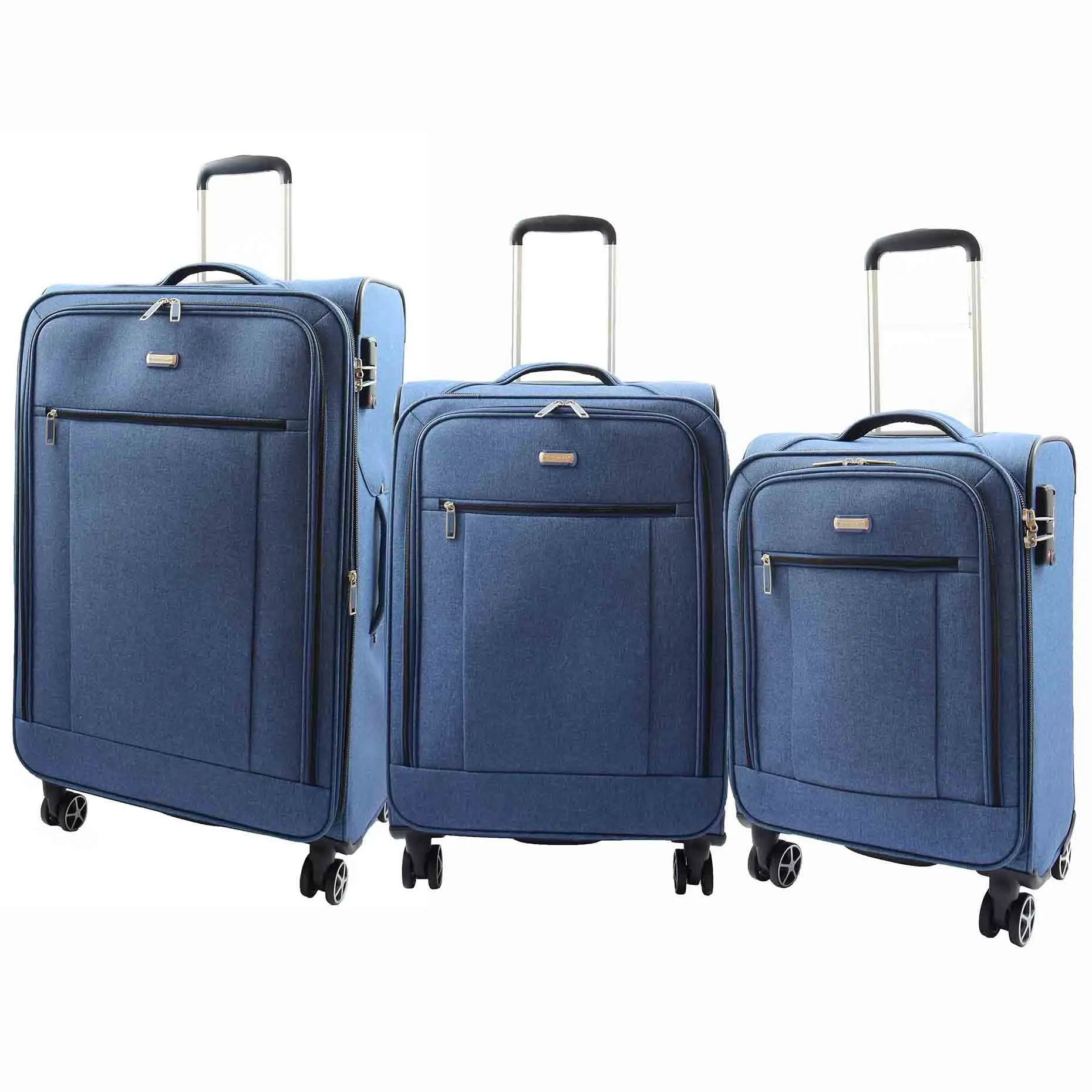 DR537 TSA Lock Four Wheel Suitcase Luggage Blue